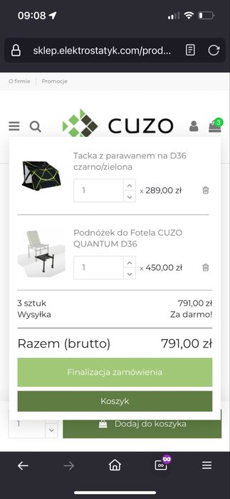 Elektrostatyk Cuzo Quantum z podnozkiem i półką i uchwytem