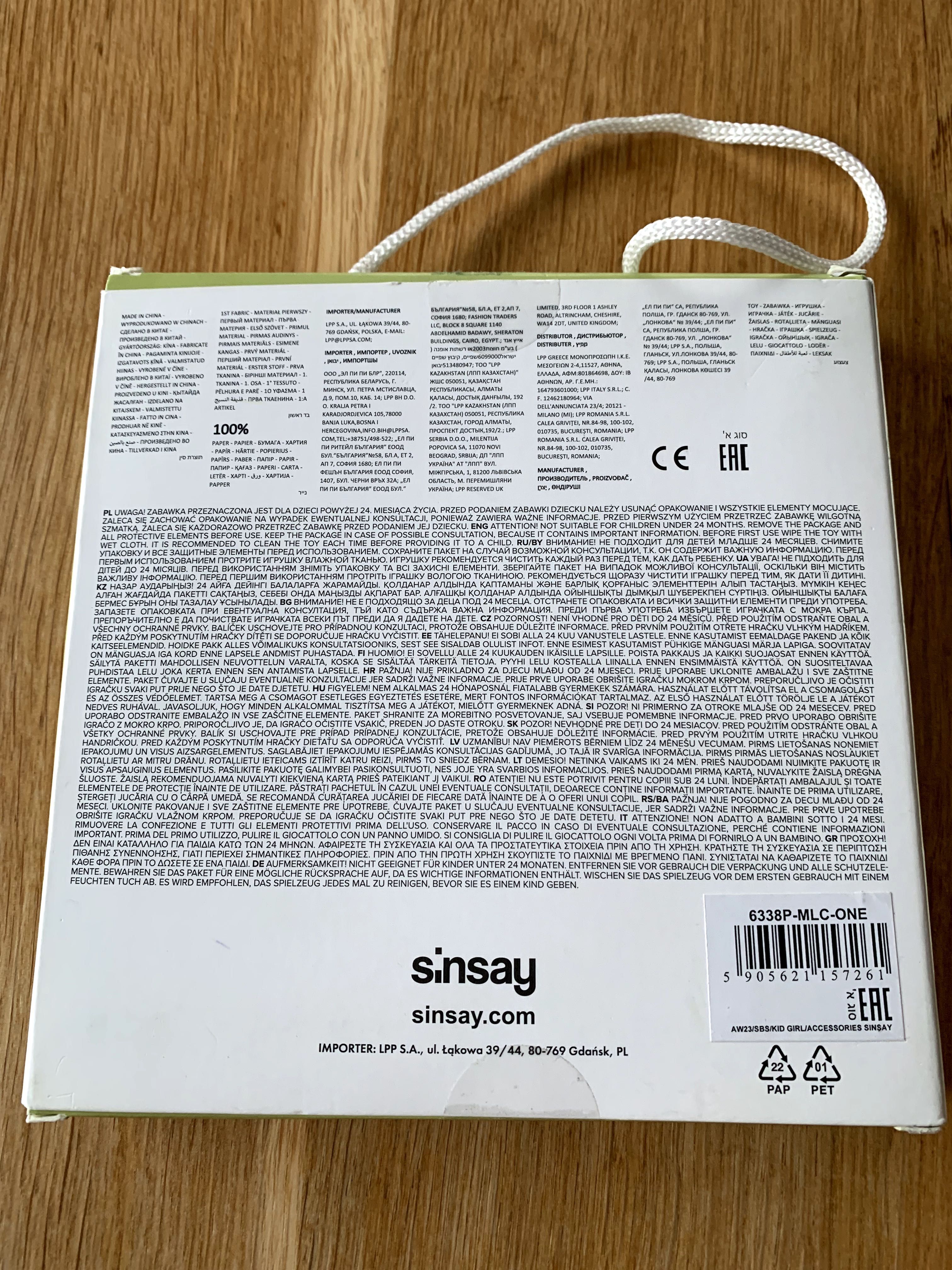 Gra memory Sinsay plus Pszczoła maskotka H&M