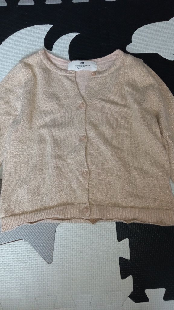 Złoty sweterek z błyszczącą nitką H&m rozmiar 98/104