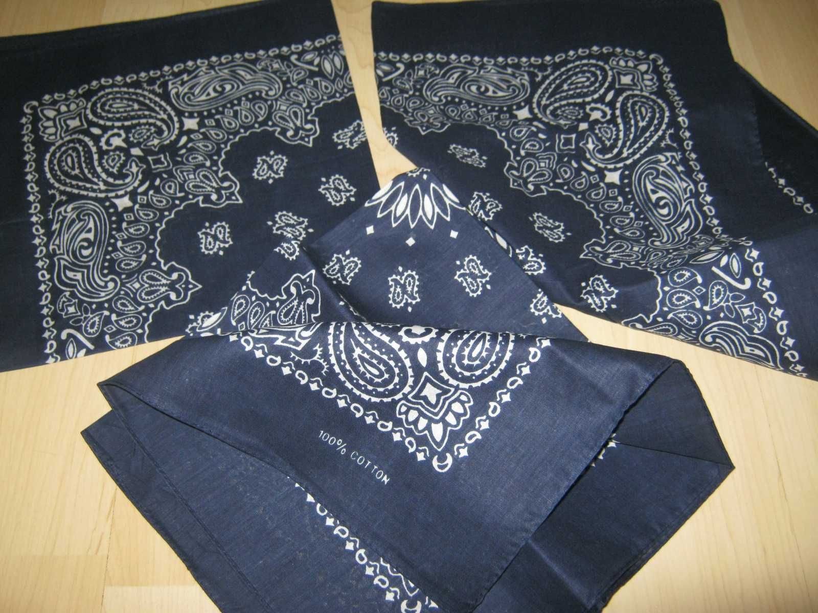 Bandana chusta bandamka 100 % bawełna nowa 3 sztuki