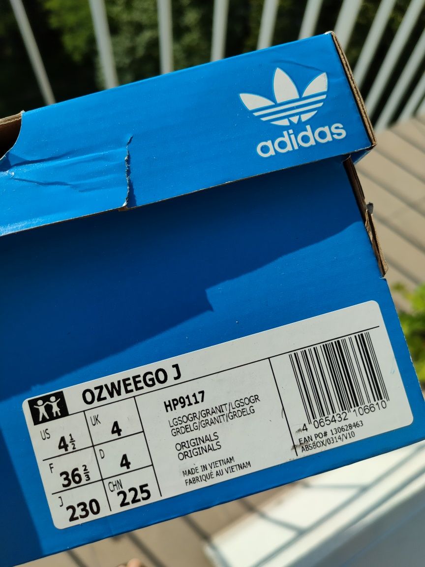 Nowe buty Adidas Ozweego adiprene J 36 damskie lub junior nmd szare