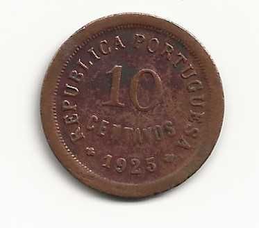 10 Centavos de 1925, Republica Portuguesa