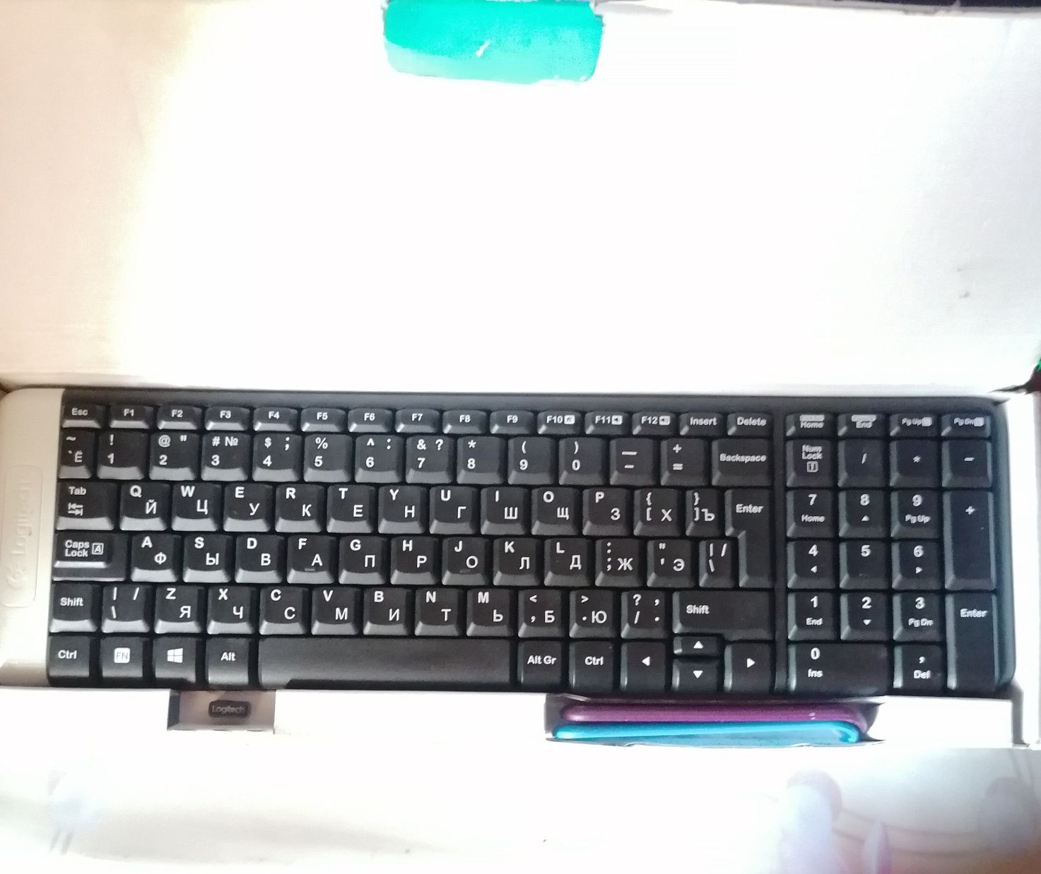 Продаю тихую мембранную безпроводную клавиатуру  logitech k230