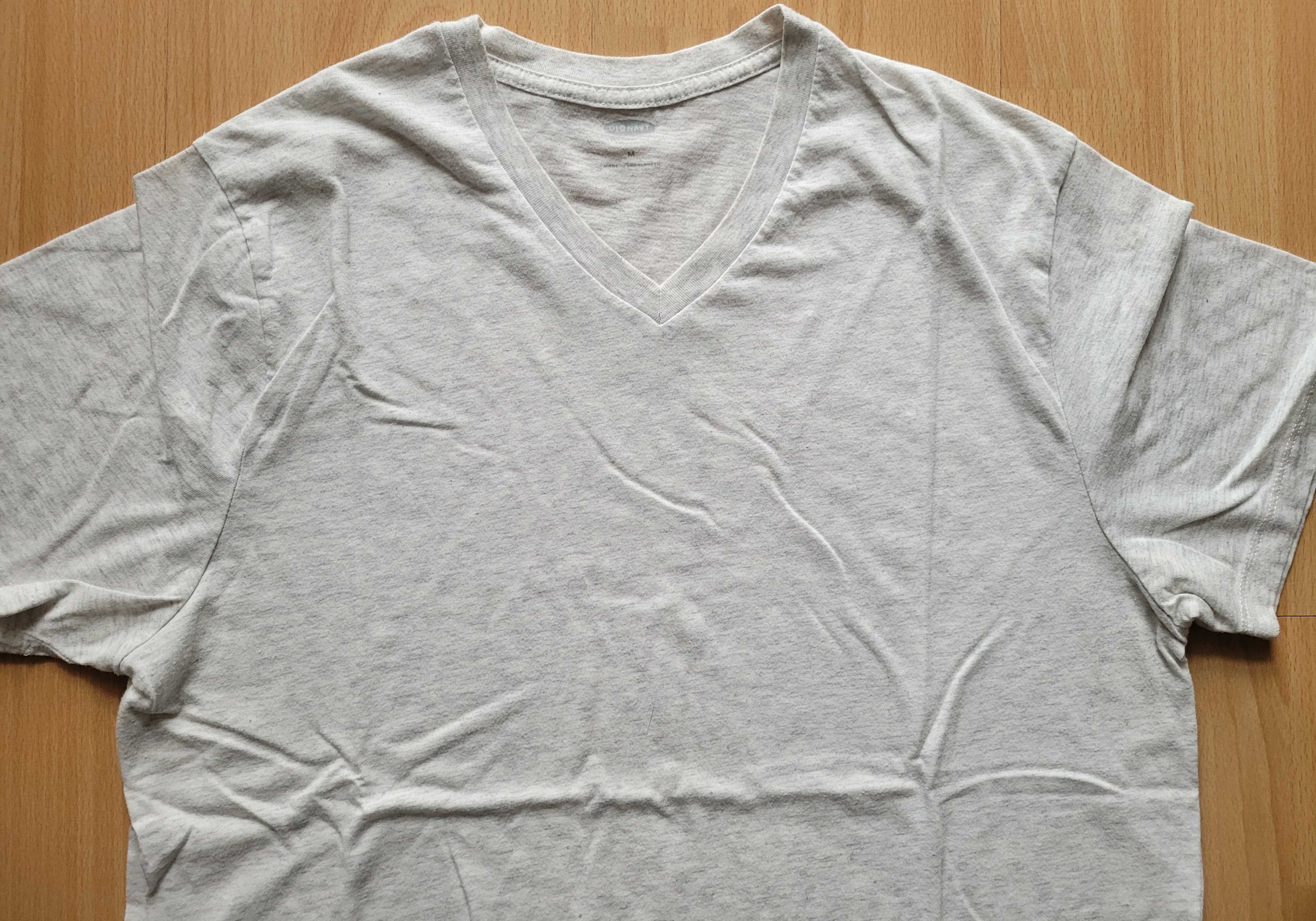 T-shirt w serek Old Navi jasno szara