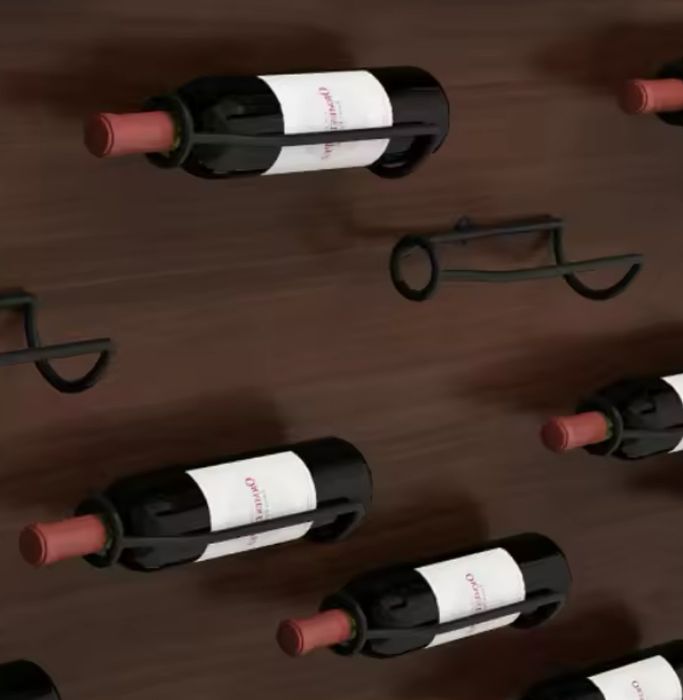 Stojak na wino czarny