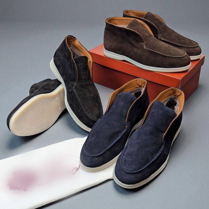 Високие Лоферы с Мехом (40-45) Зимние Лофери НОВИНКА для мужчини