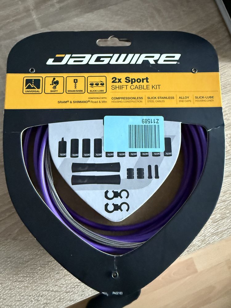 Zestaw linek i pancerzy przerzutkowych JAGWIRE 2x Sport Shift Kit