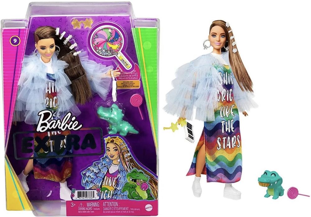 Кукла Barbie Extra Doll 9 с крокодилом