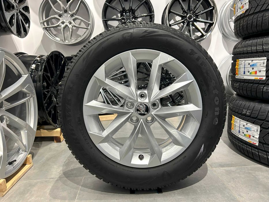 Oryginalne koła zimowe 16 5x100 ET35 Skoda Kamiq 205/60R16 Firestone