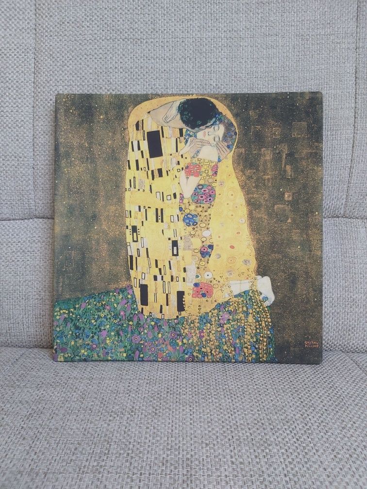 Obraz Reprodukcja obrazu Gustav Klimt The Kiss 45x45cm