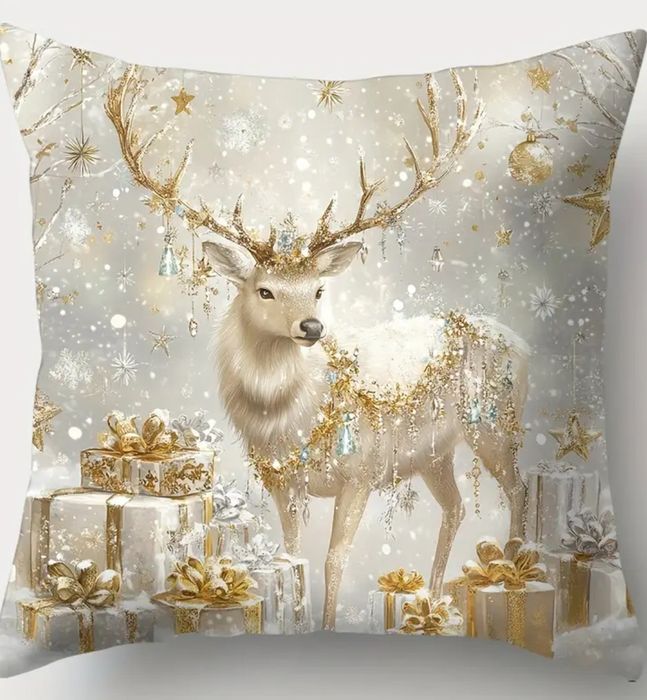 Świąteczne poszewki na poduszki 4 szt 45x45cm Polecam super kolory