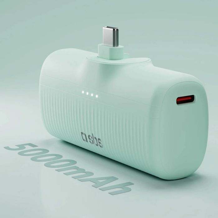 Powerbank SBS EcoPower 5000 mAh 10W z wbudowanym portem USB-C -