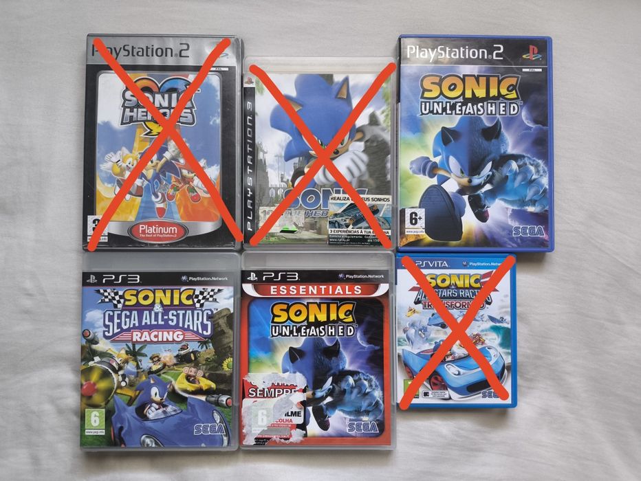 Pack Jogos Sonic (PS2/PS3)