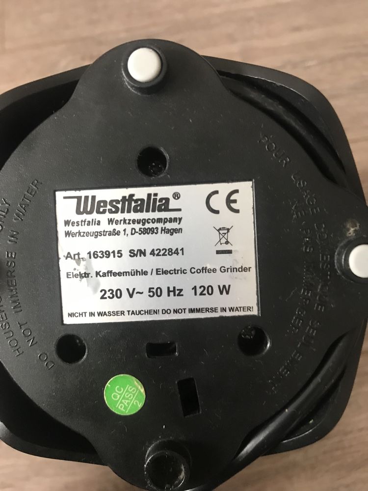КоФемолка, кавомолка, подрібнювач, измельчитель Westfalia