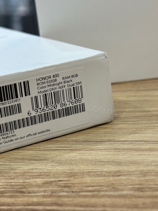 Смартфон Honor 400 5G 8/512Gb Midnight Black