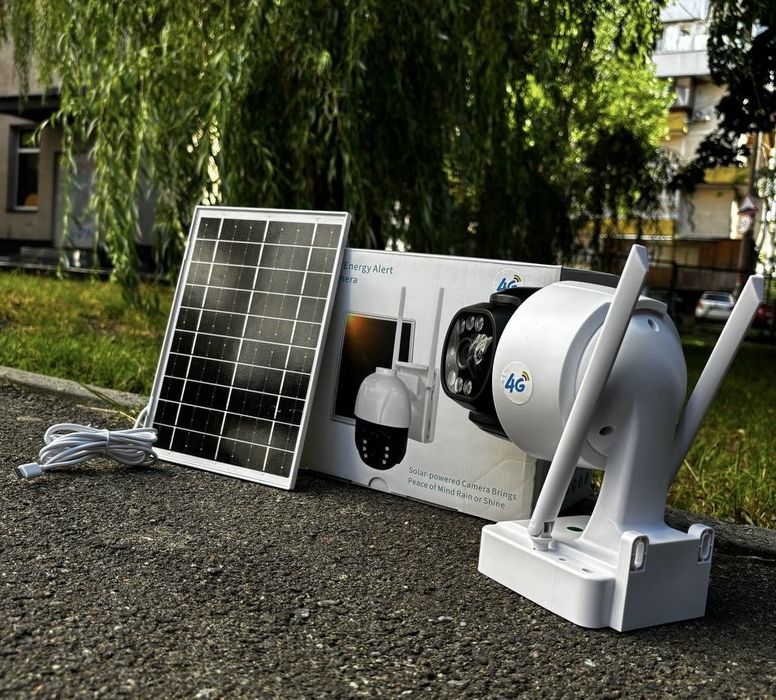 Автономна! Камера відеонагляду 4G сімкарта поворотна ptz вулична