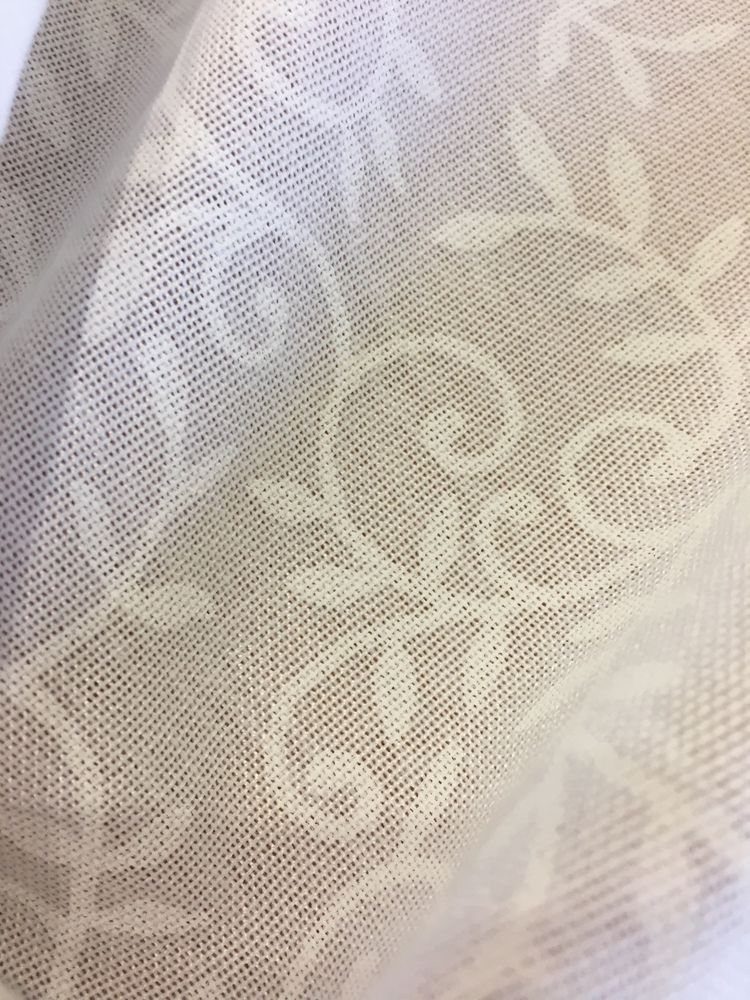 Kupon firanka prowansalska biała tkanina bawełniana 7x1,8m