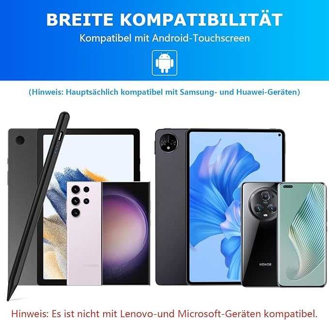 Rysik, stylus do ekranów dotykowych z systemem Android, czarny