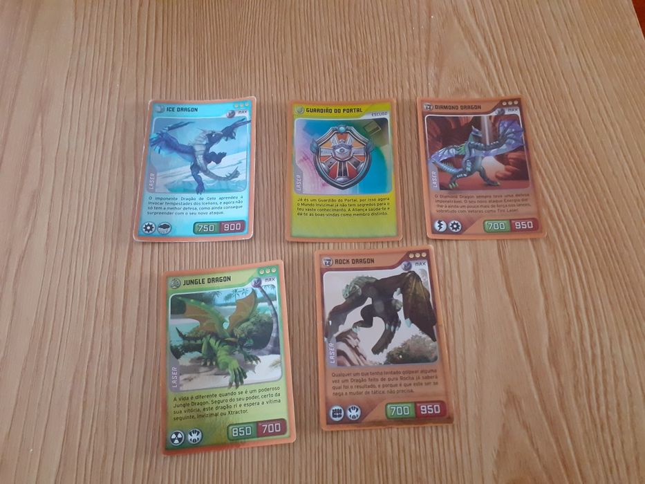 5 Cartas Invizimals versão LASER – raras e originais em português