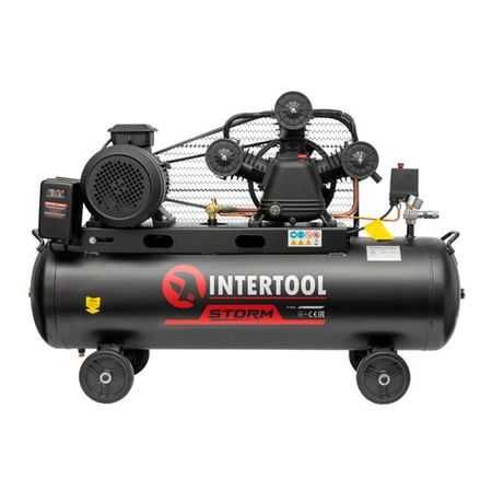 Компресор, 100 л,4,0 кВт,380 В,10 атм,600 л/хв,3 цил INTERTOOL PT-0036
