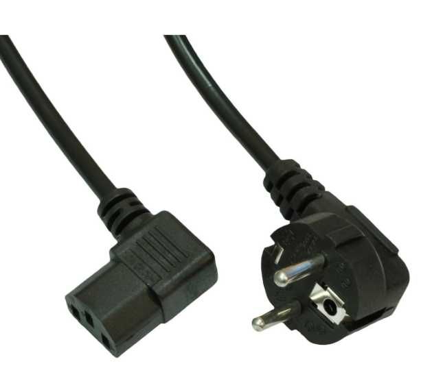 5x Kabel zasilający ATX do PC, UPS, monitora wtyk KĄTOWY