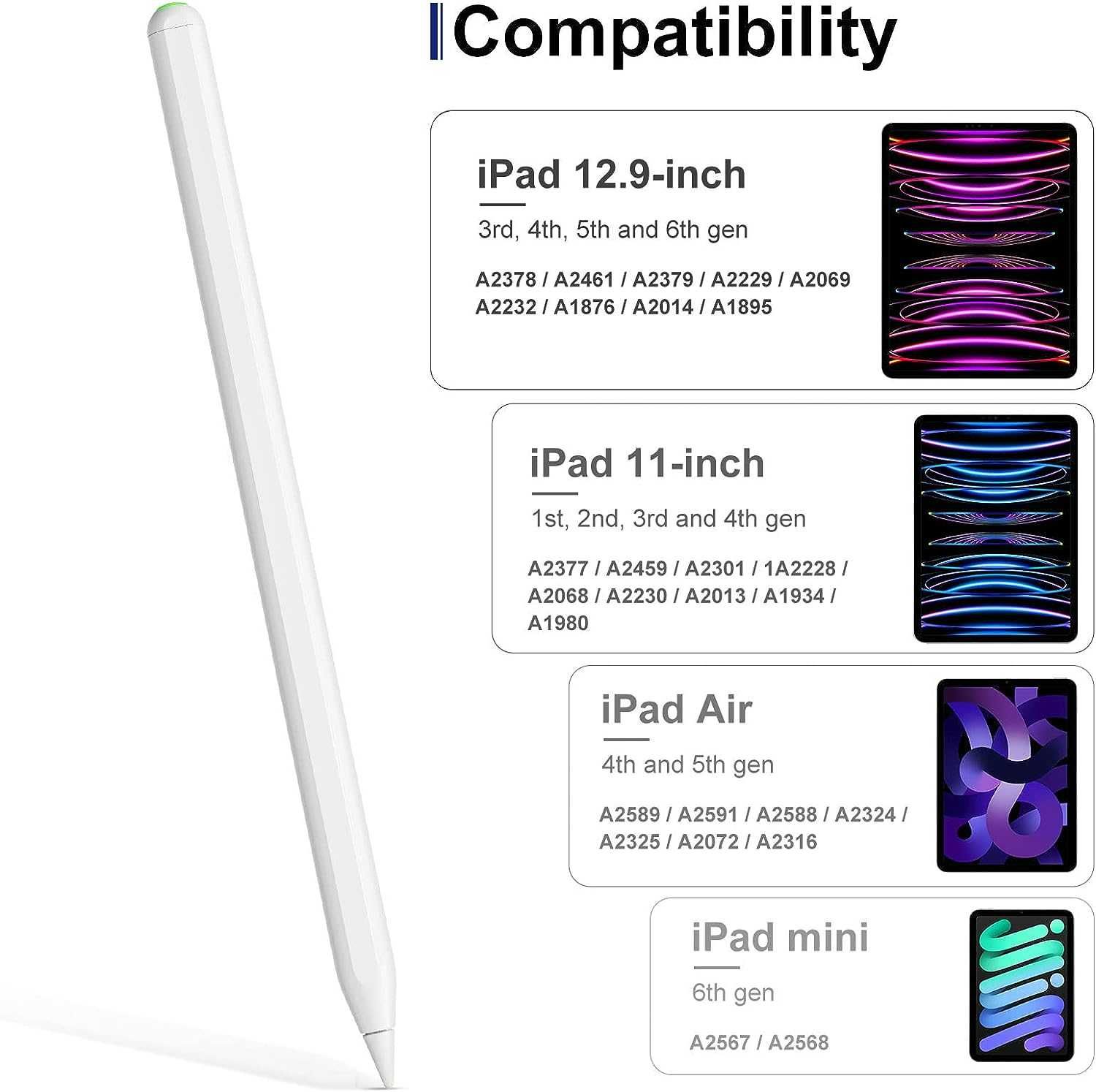 Pencil 2 generacji do Apple iPad Pro 12,9" 6/5/4/3 iPad Air 4/5