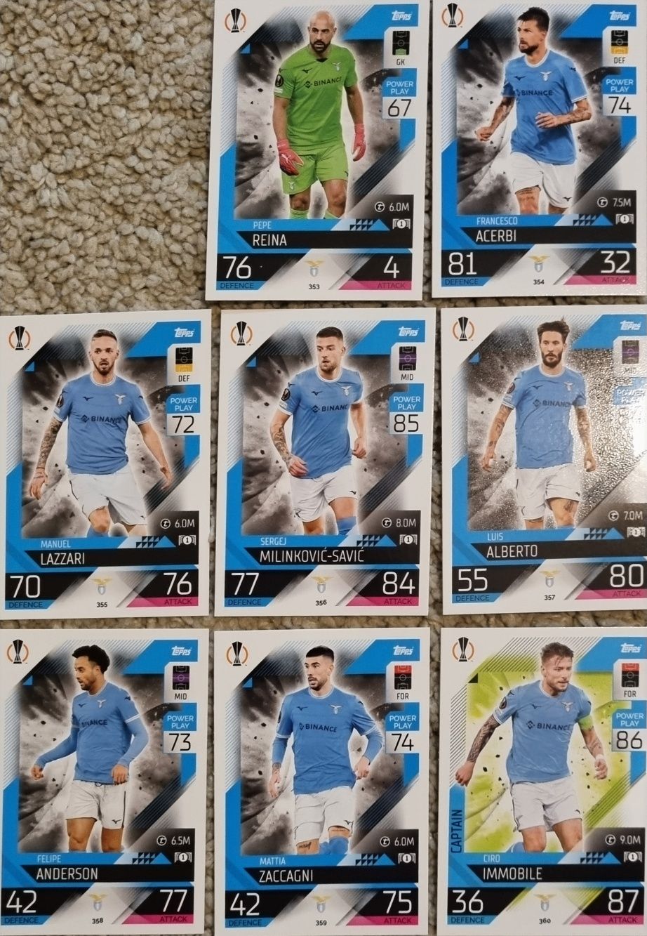 Match attax 22 23 lote cartas