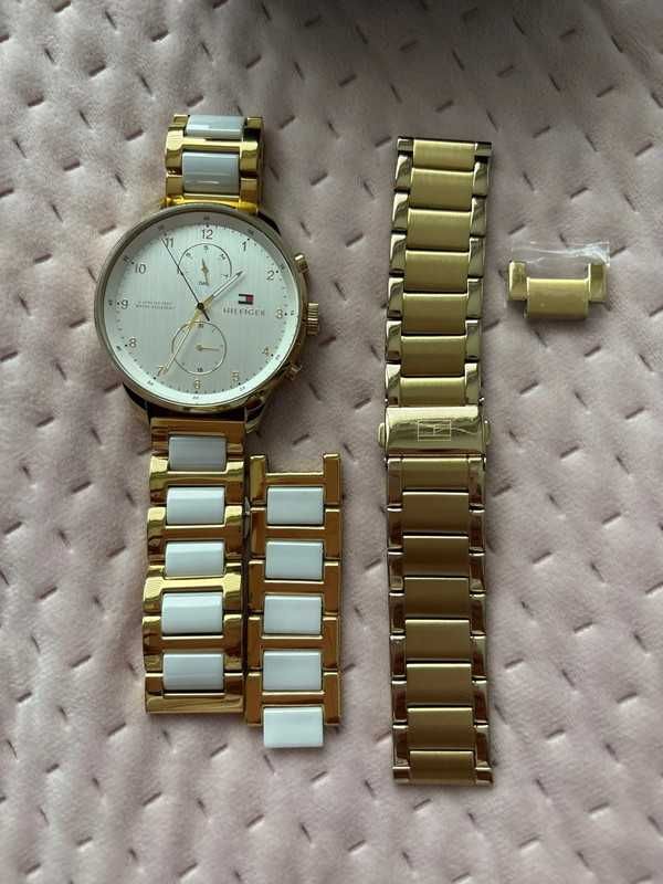 Zegarek Tommy Hilfiger złoto biały