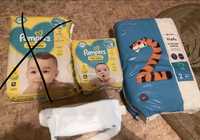 Памперсы Kiddo 2 4 pampers premium 1 2 3 Little Angels 1 серветки