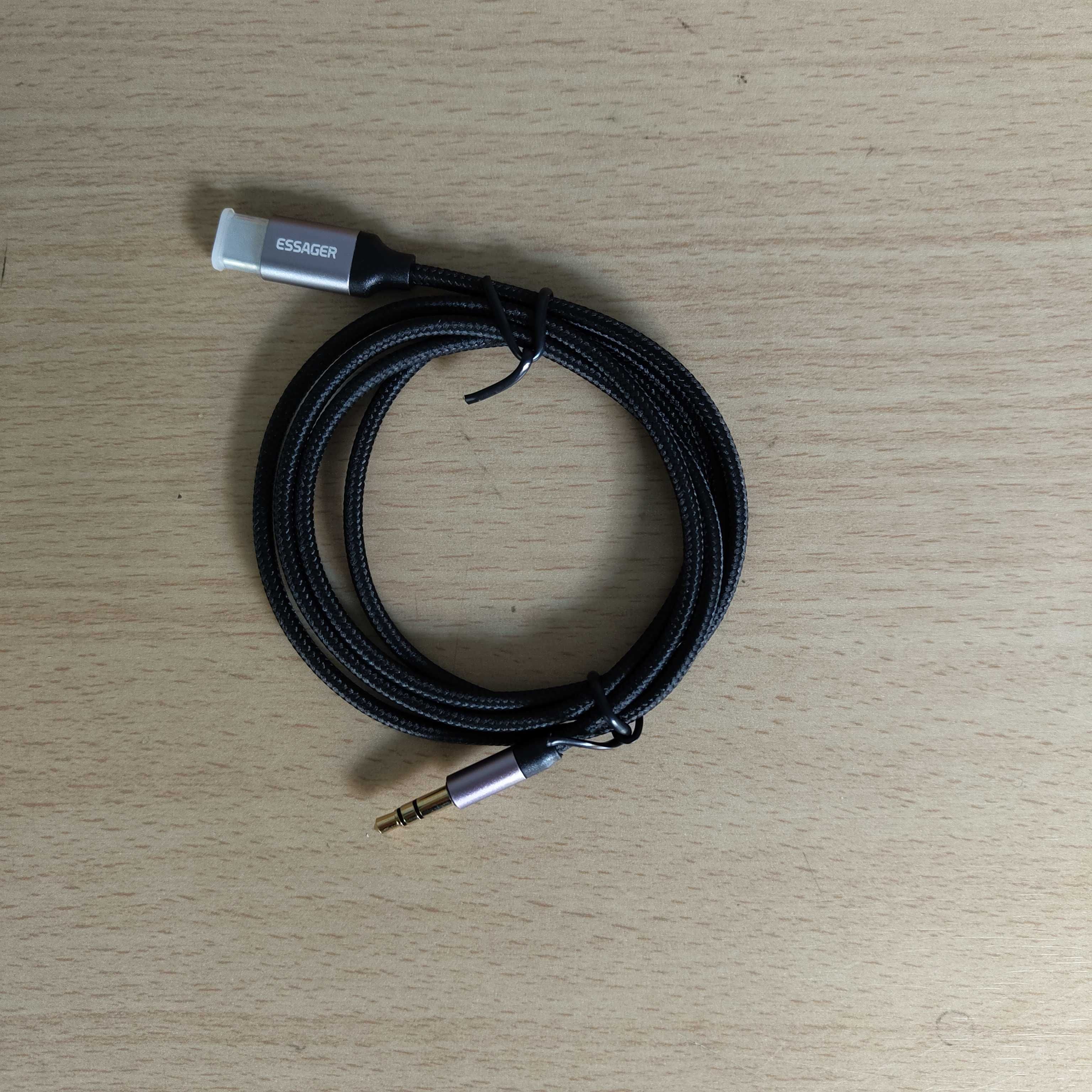 Cabo Adaptador usb c para 3.5mm aux jack