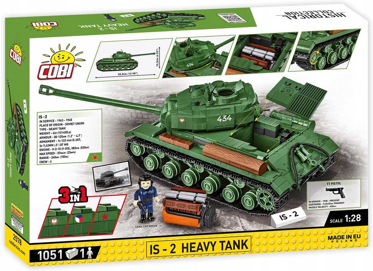 Конструктор COBI Танк IS-2 Heavy COBI-2578