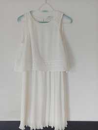 Sukienka biała plisowana 38 M Vero Moda