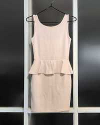 dopasowana sukienka bez rękawów Zara S / 36 pastelowo pudrowo różowa