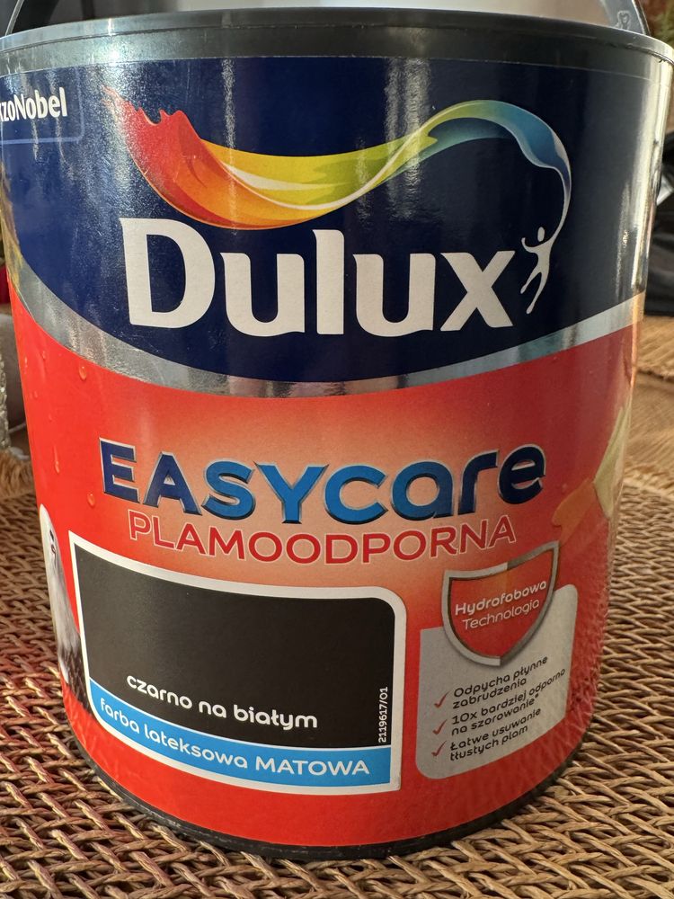 Farba wewnętrzna Easycare 2.5 l Czarno na białym Dulux