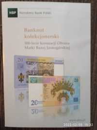 Banknot kolekcjonerski NBP 300-lecie koronacji obrazu MBJ.