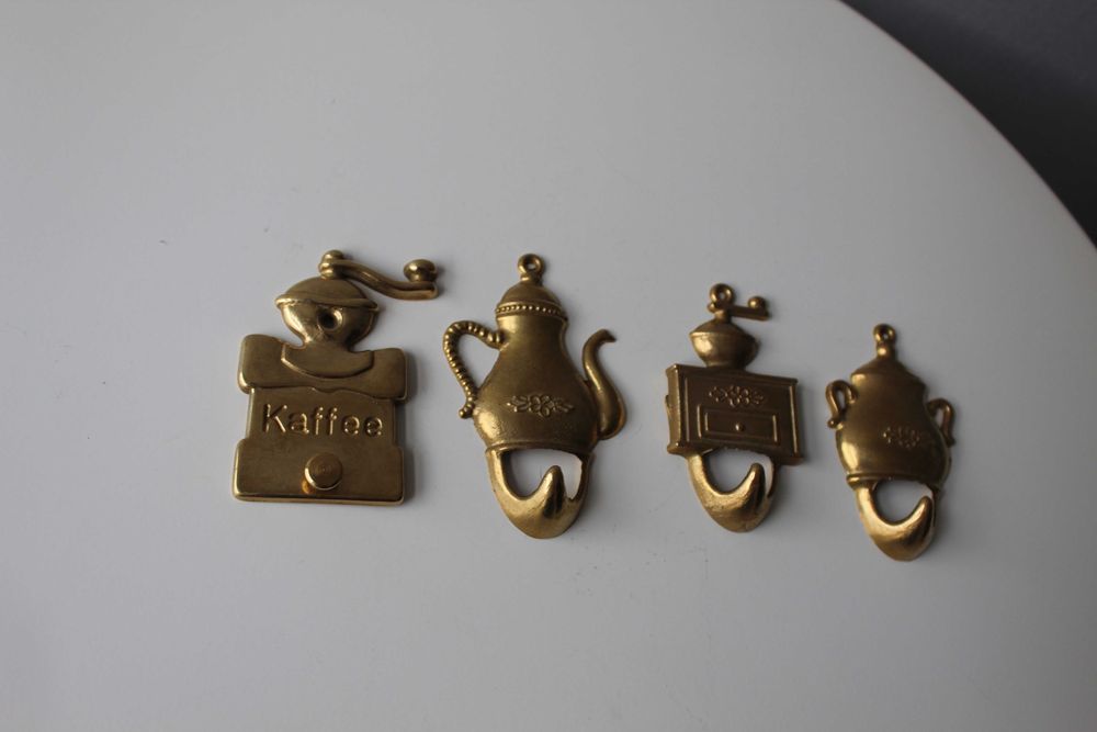 Вешалки для кухни, бронза, Германия, набор, 4 шт