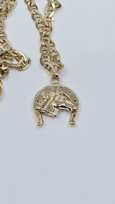 Złota zawieszka podkowa próba 585 14k