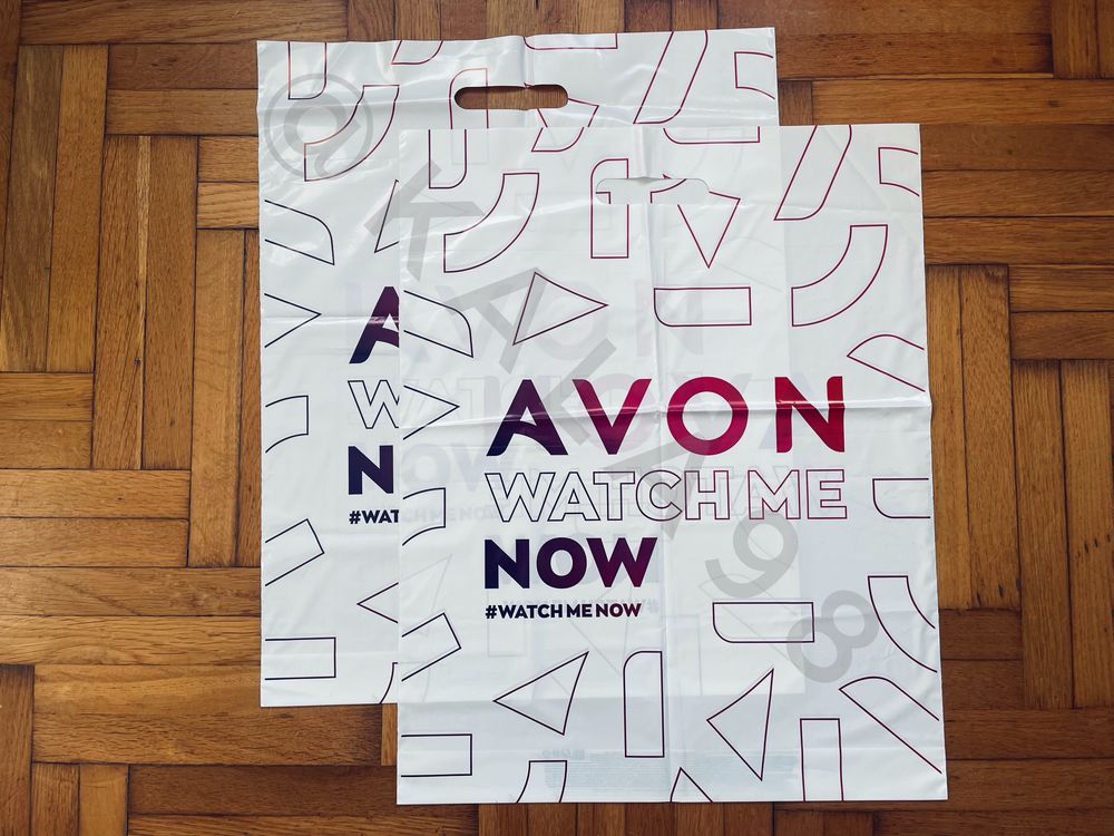 Avon duża reklamówka kolekcjonerska Watch Me Now mocna foliowa - 2 szt