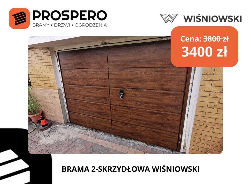 Brama 2-skrzydłowa rozwierna garażowa / Rudzica, Mazańcowice, Jaworze