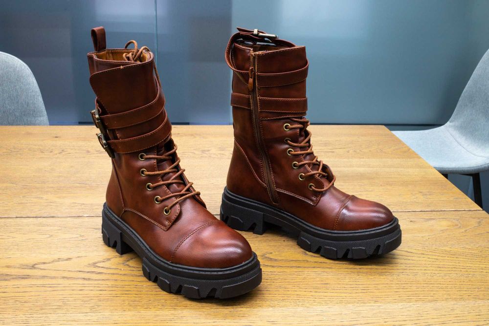 Bota Feminina Couro Castanho
