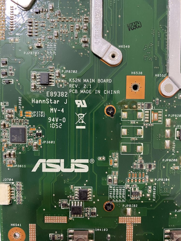 Asus K52N Материнская плата для ноутбука Rev. 2.1 Asus A52, K52, X52