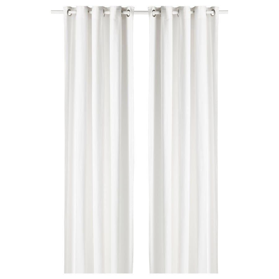 Zaslony Ikea MOALINA Zasłona, 2 szt., biały, 145x300 cm