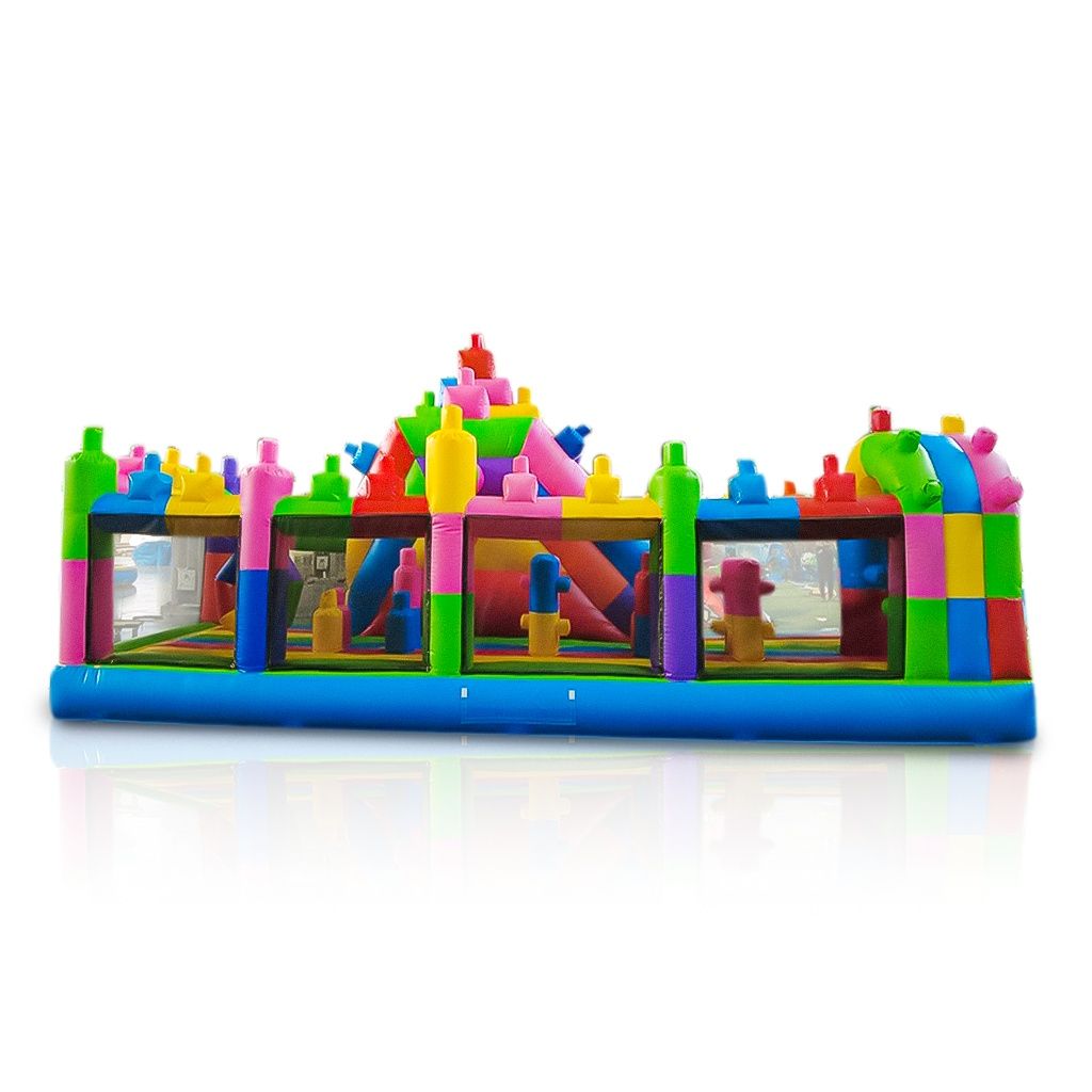 Dmuchaniec zjeżdżalnia LEGO wynajem