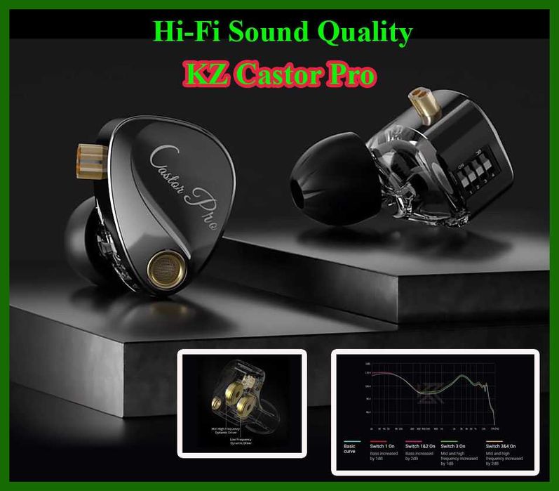 Навушники KZ Castor PRO (BASS VERSION) NEW !!!