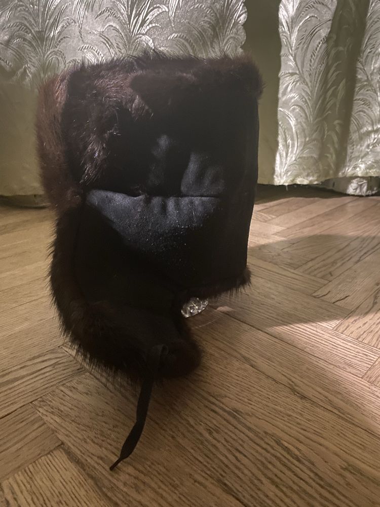 Шапка ушанка норкова
