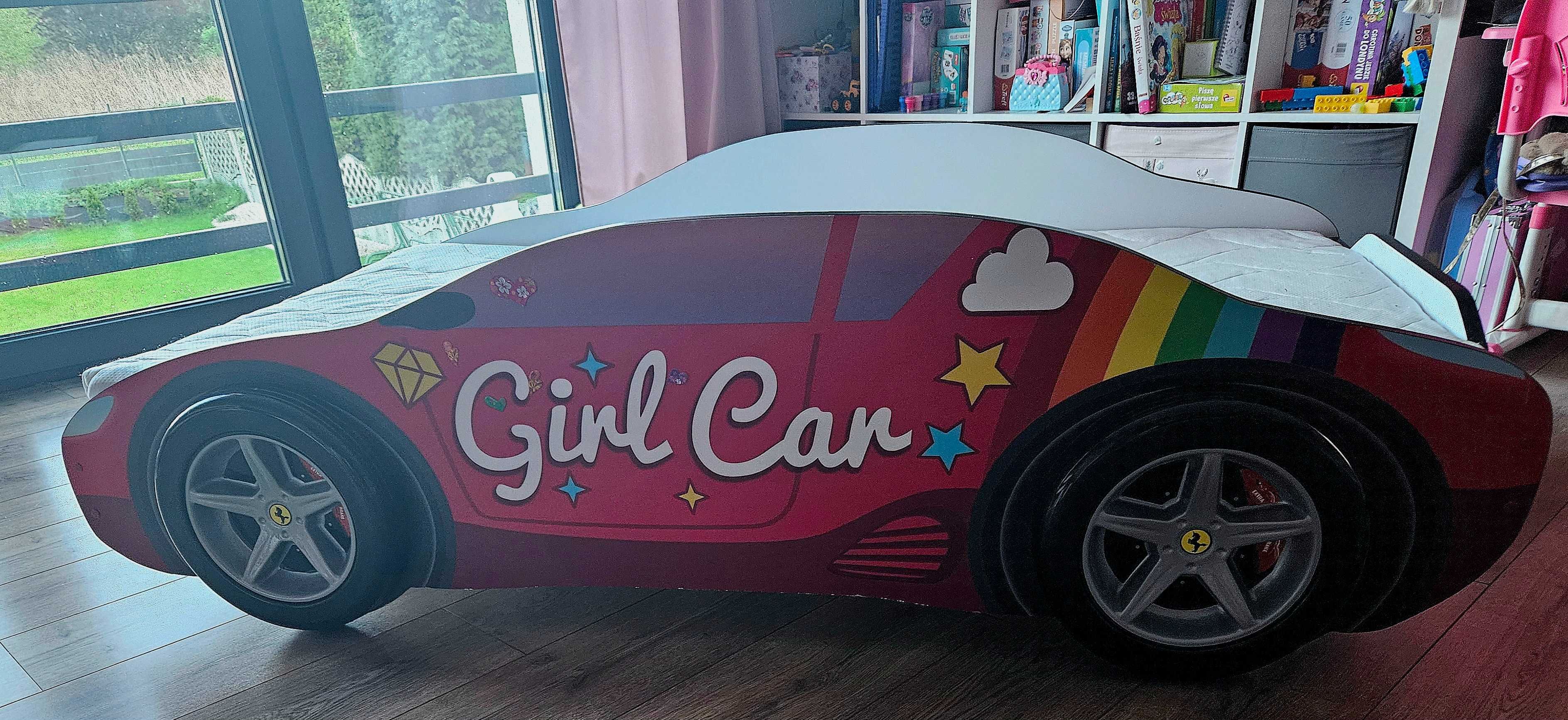 Łóżko samochód dla Dziewczynki stan Bardzo dobry