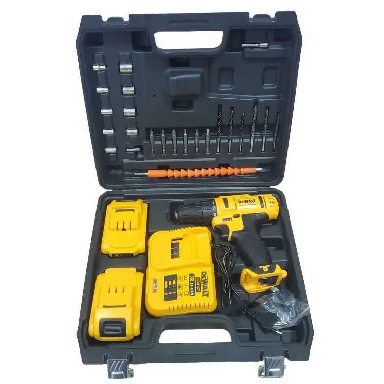 2АКБ Шуруповерт-дриль DeWALT (24V 5A/h Li-Ion) з набором біт і сверл