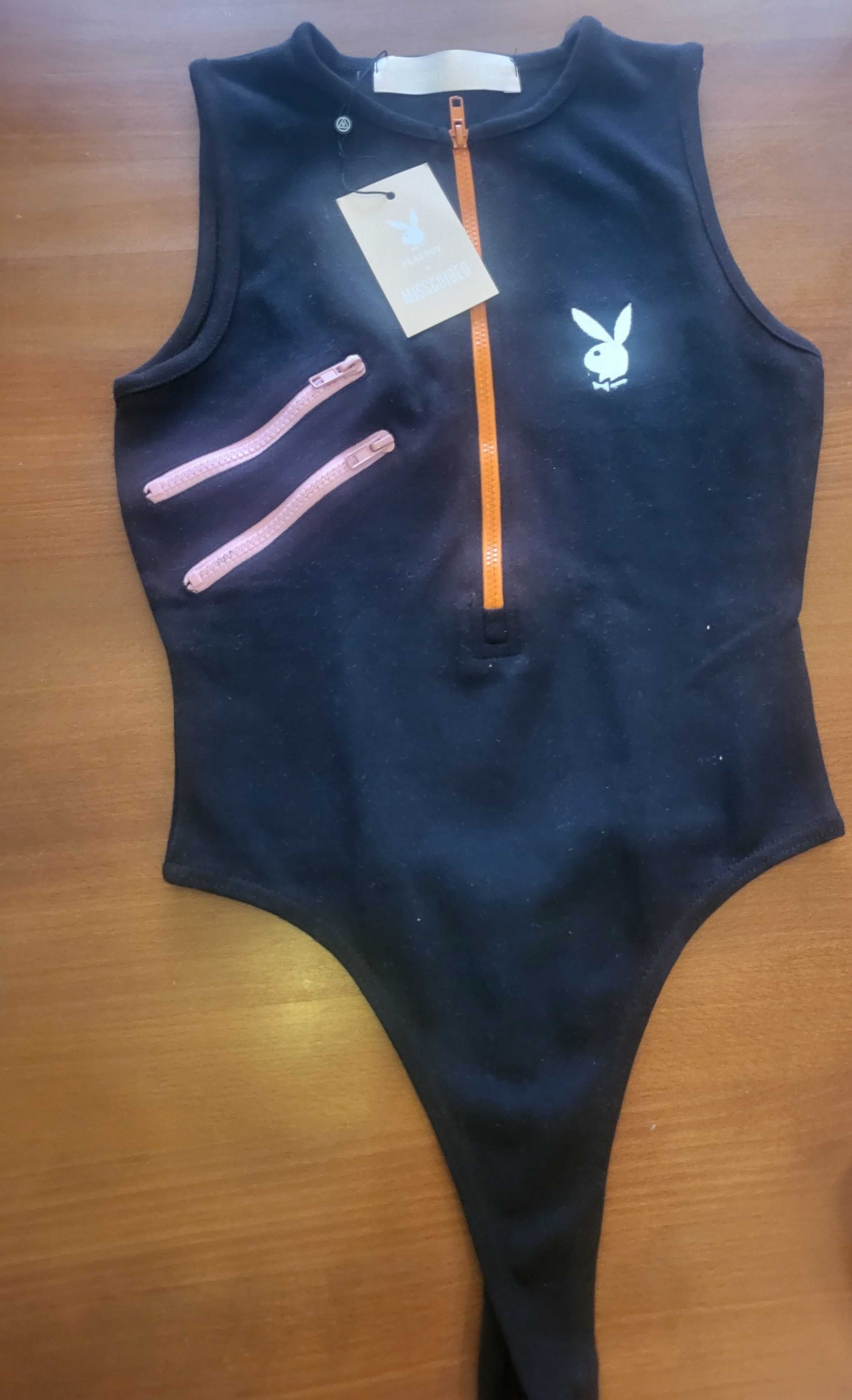 Body Playboy Missguided 36 s zamek zip neon nowe z metką