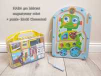 HABA gra labirynt magnetyczny robot + gratis puzzle - klocki Clementon