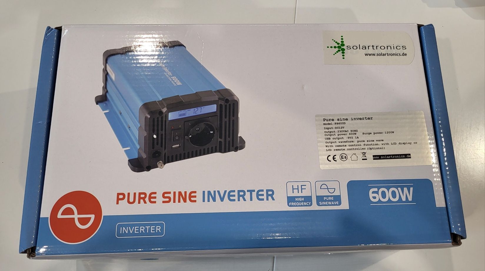 Інвертор (перетворювач) Solartronics FS600D 600 Вт чиста синусоїда
